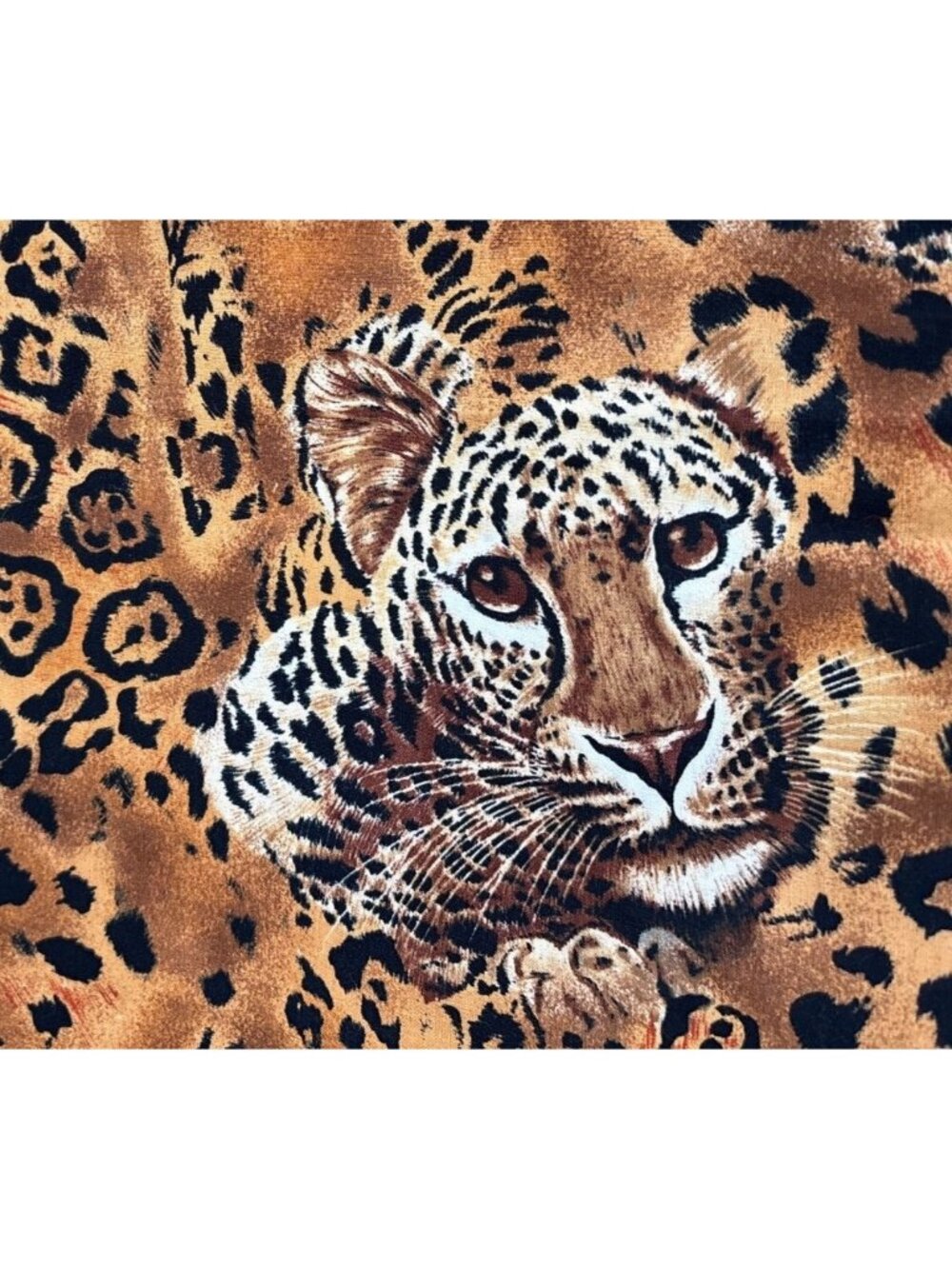Leopard Print Cotton Fabric 15" x 42" Sewing Crafts
